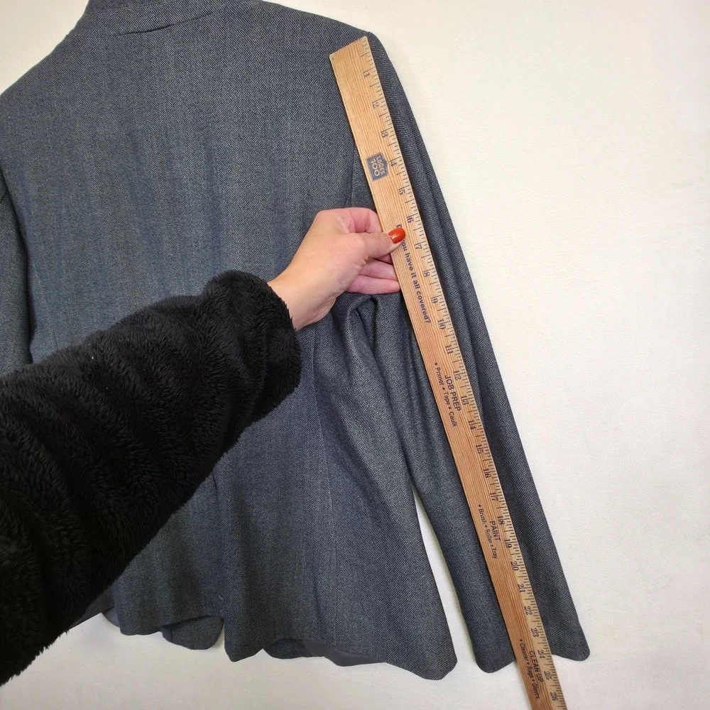 LOFT Blazer Womens 6 Gray Work‎ Office Chic Minimalist Modern Preppy Structured